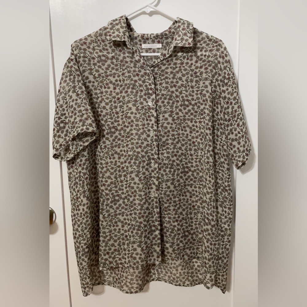 Floral button down shirt
